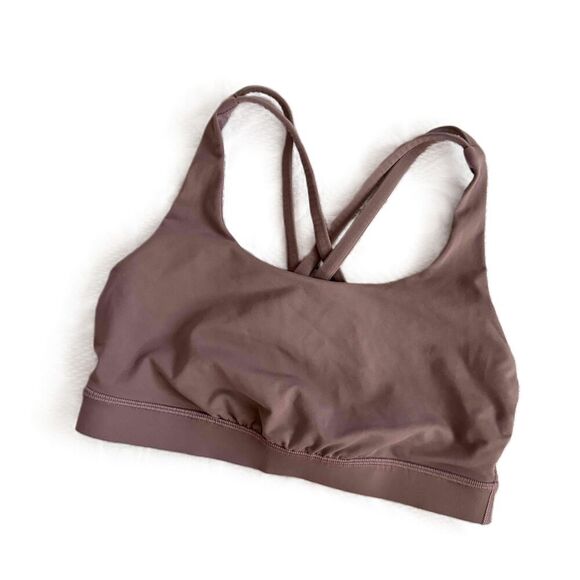 Lululemon Racerback Elastic Hem Mauve Sports Bra 6 - Picture 3 of 5